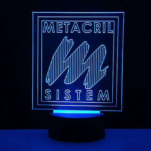 Lámpara led de metacrilato Logo personalizado